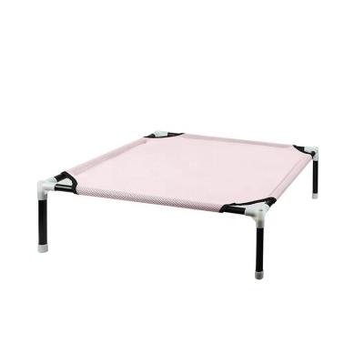 China Breathable Indoor Outdoor Portable Raised Pet Cat Pet Dog Sun Cot High Bed With Metal Frame for sale