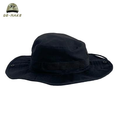 China Combat Anti-static Black Outdoor Camouflage Ripstop Army Boonie Uniform Military Hat for sale