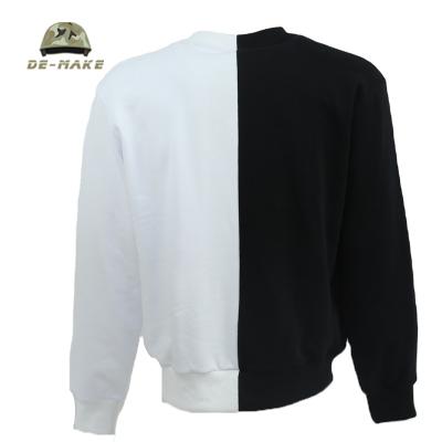 China Latest Mens Clothing Mens Windproof Hoodie Contrast Patchwork Black And White Hoodie for sale