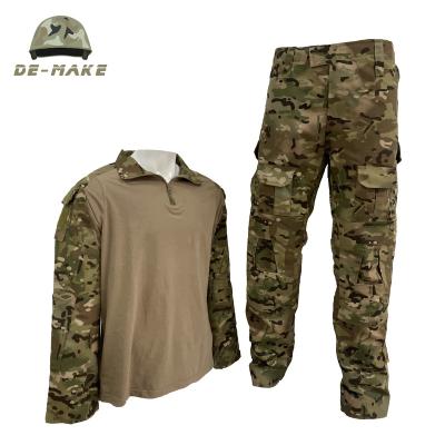 China Outdoor camouflage woodland army tactical uniform anti-static frog uniform for sale