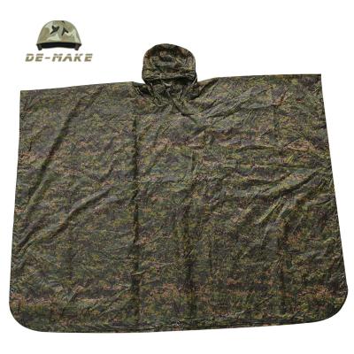 China Military Raincoat Poncho For Army And Police Anti-Static Camouflage With Nylon Coating Military Uniforms for sale