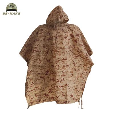 China Military Raincoat Poncho For Army And Police Anti-Static Camouflage With Nylon Coating Military Uniforms for sale