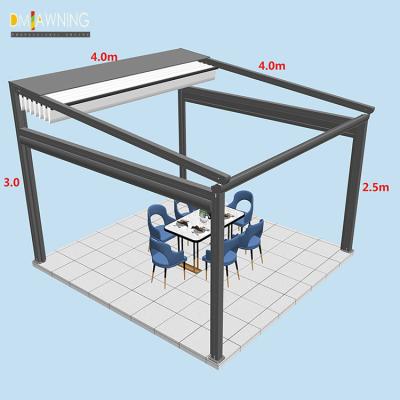 China Easily Assembled Free Standing Retractable Roof Pergola / Customized Pergola For Sale for sale