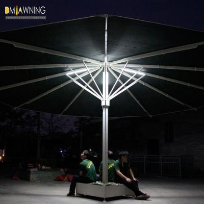 China Modern Outdoor Parasol LED Light Solar Patio Umbrella, Outdoor Umbrella for sale