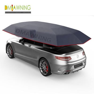 China Polycarbonate exterior with key and battery in car built umbrella shade 4.5x2.3M DM-CU002 for sale