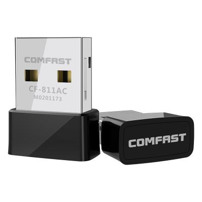 China comfast CF-811AC mini and invisible design desktop classic high compatibility dual band portable wifi adapter for sale