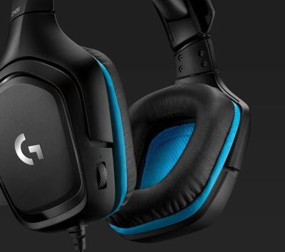 China Smart Noise Canceling Logitech G431 Wired Gaming Headphones With Surround 7.1 - 50mm DTS Sound Driven Headphones Mute Toggle 6mm Mic PC Gamers for sale