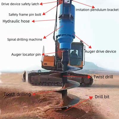 China Hydraulic Excavator Drilling Machine Earth Auger Post Hole Digger for sale