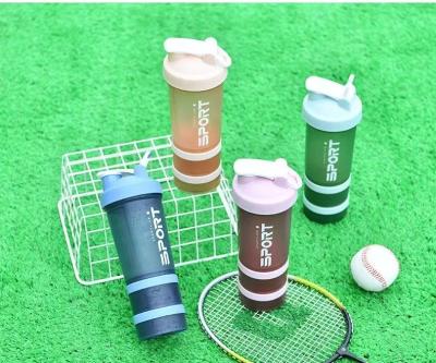 China Wholesale Custom Eco Friendly Protein Shaker Bottle Unbreakable Double Layers Gym Viable Protein Shaker Bottle Amazon Hot Sell BPA Free for sale