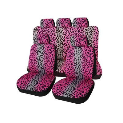 China Professional Manufacturing Leopard Print Polyester Car Airbag Seat Covers for sale