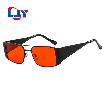 China Wholesale 2022 high quality 2209 fashion vintage metal glass unisex sunglasses frame rectangle sunglasses small for sale