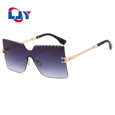 China High quality fashion 2180 2022 glasses frame Diamond Sunglasses unisex metal small rimless sunglasses for sale