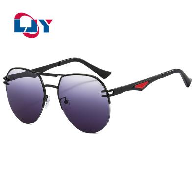 China High Quality 2070 Women Sunglasses Fashion Rimless UV400 Square Frame Glass 2022 Newest Big Shading Designer Sunglasses for sale