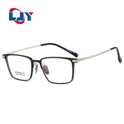 China Comfortable Hot Selling Aluminum Frame 9011 Unisex Cool Glass Optical Fram Rectangular Glasses for sale