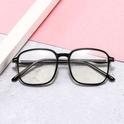 China Comfortable retro fashion TR20076 simple glass men and women adjust the frame glasses frame with TR90 glass myopic frame for sale