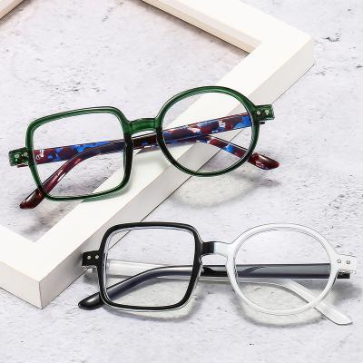 China T22007 Comfortable Fancy Ball Glass Personality Square Color Glass Frame Hip Hop Shape Glass Flat Glasses Frames Frame Eyewear for sale