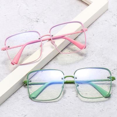 China 3796 comfortable the special hot selling myopia flat mirror of sight square INS large wind glasses sight new Anti-blue light for sale