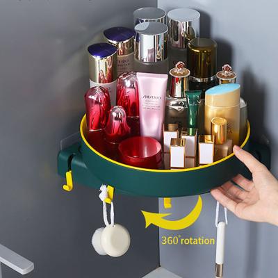 China Bathroom Shelf No Sheng Bang Wall Mounted Wall-Mounted Eco-friendly Shower Trolley No Drilling Adhesive With Hook for sale