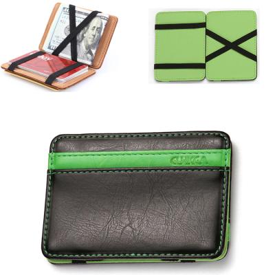 China Wholesale Fashion Card Holder Mini Flip Magic Wallets for Men Leather Wallets for sale