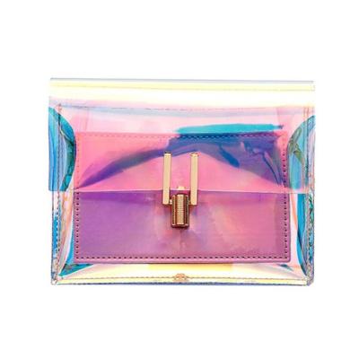 China New Design Daily Fashion Women Transparent Laser Cross - Body Messenger Beach Shoulder Bags for sale