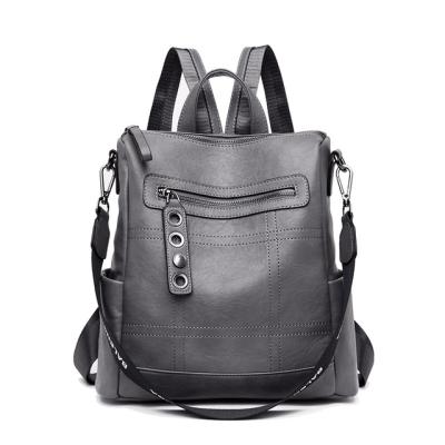 China Female Arched Shoulder Strap School For Teenager Girls Travel Back Designer Leather Ladies Backpacks for sale