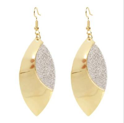 China Retro Fashion Leaf Earrings Fashion Alloy Frosted Earrings for sale