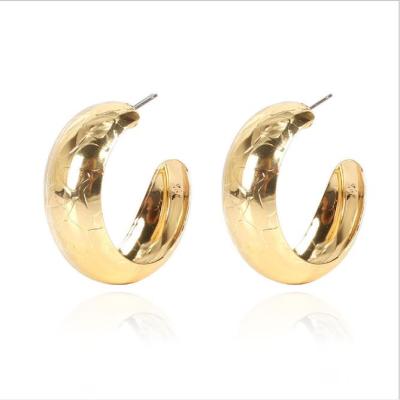 China Fashion Circle Earrings For Women Geometric Chunky Shaped Earrings Statement Round Jewelry for sale