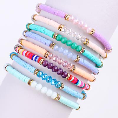 China BOHEMIA Bohemian Women Shape Handmade Colorful Creative Beads Crystal Pottery Bracelets for sale