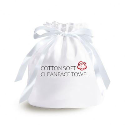 China Child Safe Customize Wash And Clean Cotton Logo Embroidered White Face Towel For Facial Massage for sale