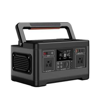 China Cordless Power Station 520wh 140400mAh Lithium Battery Charging Home Portable Solar Generator With Inverter 500W AC USB DC Plug Mobile Power for sale