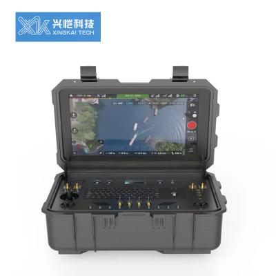 China RC Videos Drone Control Ground Control Station with High Brightness Screen with Remote System Video Telemetry RC Link Drone Control XK-GCS300 for sale