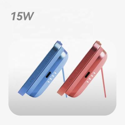 China Wireless Charger 5000mAh Mini Power Bank Qi Power Bank Super Portable Wireless Small Size External Battery Phone Power Bank for sale