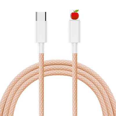 China New Design 1m 2m 3m PD 20W 3A Macaron Fast Charging Cable Nylon Braided Type C to C Charger Data Cable Fast Charging for sale