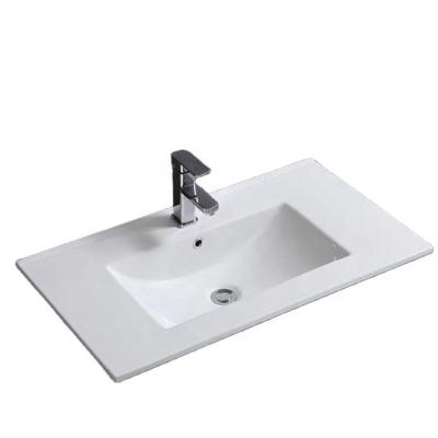 China Modern White Ceramic Bathroom Balcony Wash Cabinet Wash Basin Easy Clean For Sale for sale