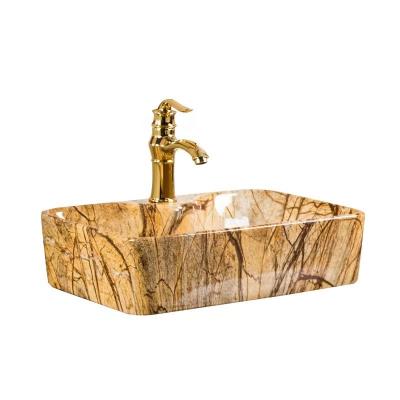 China China Factory Supply Easy Clean Sink Countertops Natural Marble Wash Ceramic Basin for sale