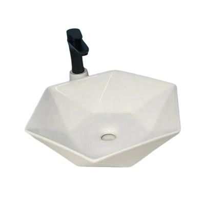 China Easy Clean Hot Face Matte White Art Ceramic Countertop Sink Hand Wash Basin for sale