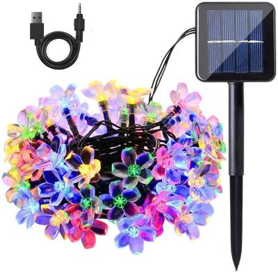 China String light Multi-color cherry blossom 30L Solar power Operated string light for tree garden party decoration for sale