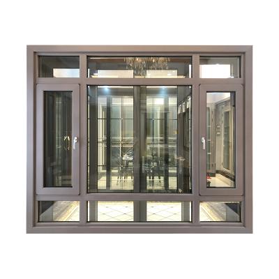 China Cheap Aluminum Alloy Frame Factory Price Double Screen Tempered Glass Kitchen Swing Casement Windows Folding Design for sale