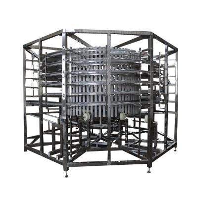 China Pizza Heat Resistant Spiral Food Bread System Conveyor Tower Cooling Cooling Machine For Bread Baking Line for sale