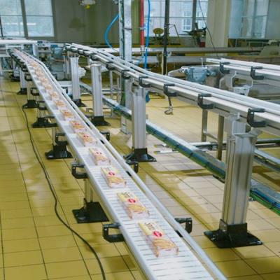 Китай Food and Beverage Converyoer Best Price Heat Resistant Conveyor Cans Bottles Flex Plastic Chain Conveyor Aluminum Transfer Conveyor продается