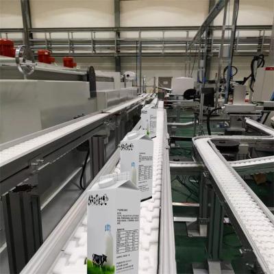 Κίνα Heat Resistant Cheap Food BeverageTransfer POM Conveyor System 53/63/83/103mm Width Plastic Cans Bottles Flex Plastic Chain Conveyor Aluminum προς πώληση