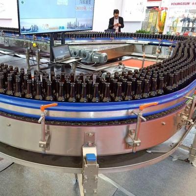 China Heat Resistant Beer Bottle Conveyor Plastic Conveyor Belt For Beverage Production Conveyor System Factory Directly Sell Customizable Size for sale