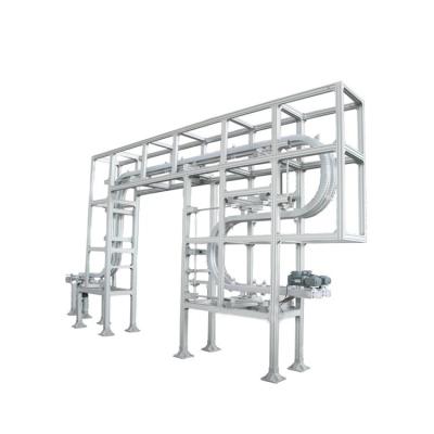 China Heat Resistant Vertical Clamping Conveyors Bottle Lifting Up Handle Conveyor Lifter Cans Gripping Conveyor for sale