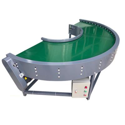 China Conveying 180 Degree 90 Degree Curved Turning Conveyor PVC Belt Conveyor For Factory PVC Belt for sale