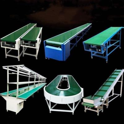 중국 Transport Factory Customization PVC Green Belt Conveyor System Design Food Grade Flat Belt Conveyor with Certificate of Origin 판매용