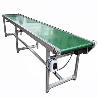 China Transport Factory Customization PVC Green Belt Conveyor System Design Food Grade Flat Belt Conveyor with Certificate of Origin à venda