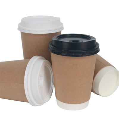 China UYIPAK Packaging Supplier Manufacturing 8oz 12oz 16oz Double Wall Paper Cup Disposable Coffee With Lids For Hot Drinks for sale