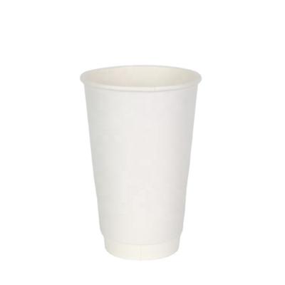 China 16oz Double Wall Disposable Coffee Paper Cup With Customized Service With Lids for sale