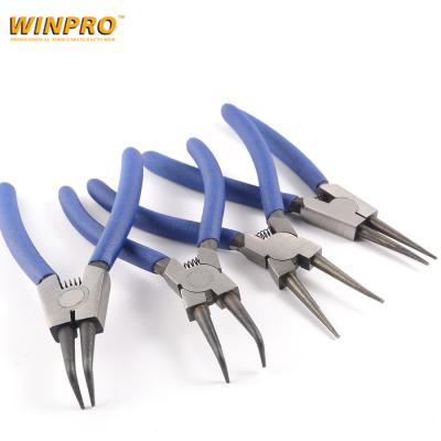 China 4pc Circlip Pliers Clipping Set Snap Ring Pliers Internal External Bent Straight Tool for sale