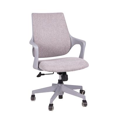 China Small (Size) Office Chair Mid Back Office Fabric Chair Cloth Leisure Adjustable Back Chair For Sale for sale